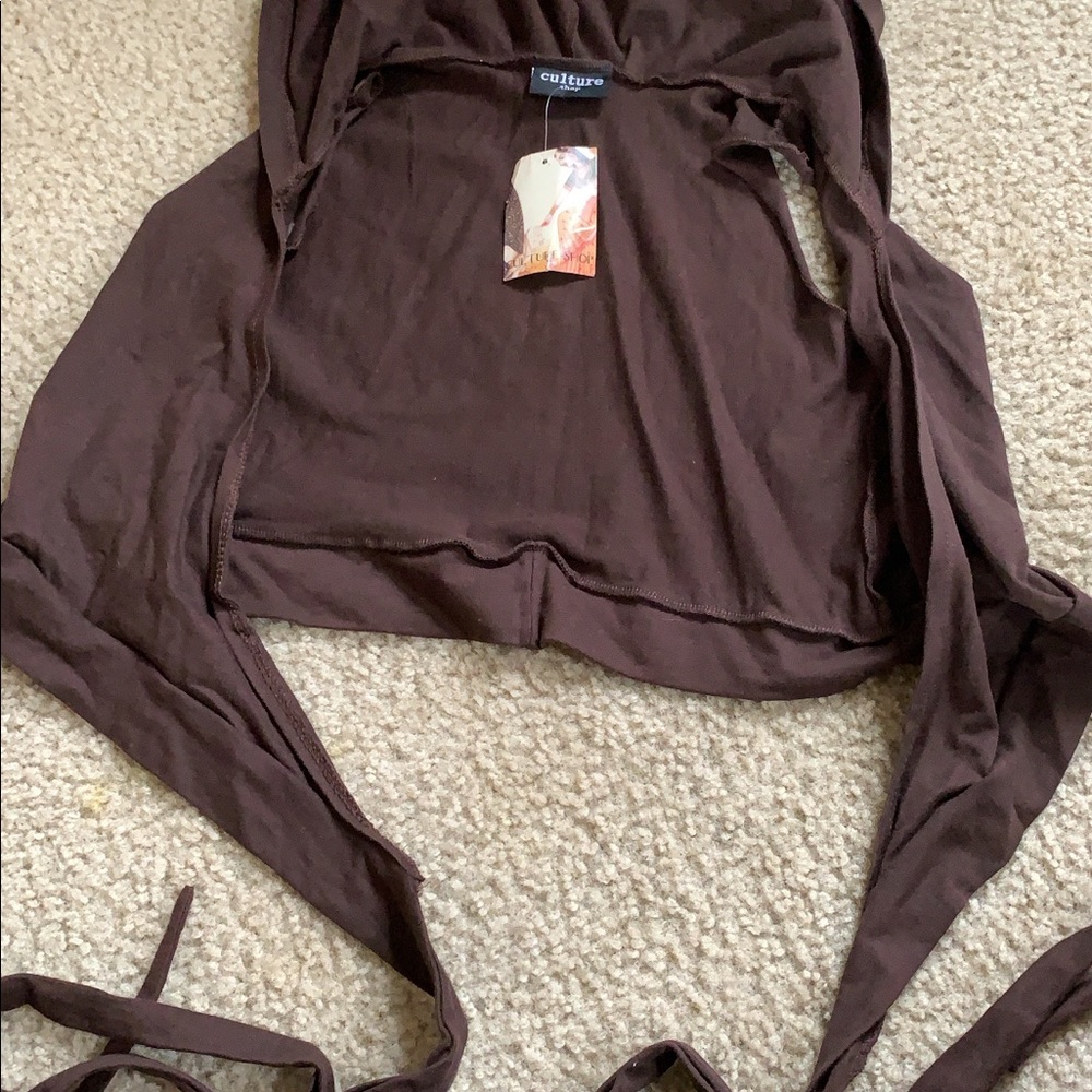 WRAP SHIRT W/ HOOD  ... NEVER WORN!!😍
